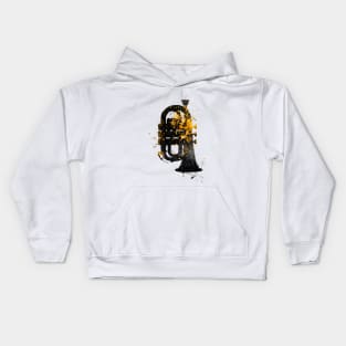 Tuba music art #tuba Kids Hoodie